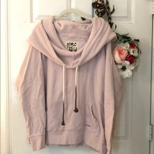 Peace Love World Cowl Neck LOVE Hoodie